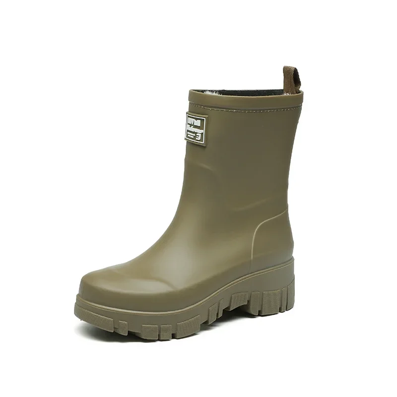 Fashionable Rain Boots for Women Thick Soles Versatile Korean Version Non-slip Wear-resistant, Casual Adult Outdoor Rubber Shoes view 5