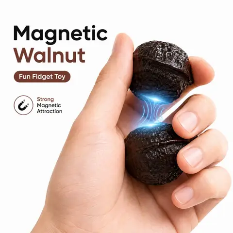 8/4/2pcs Natural Wenwan Walnut Handball Magnetic Handballs Health Care Grip Ball Palm Massage Chinese Walnuts Massage Gadgets