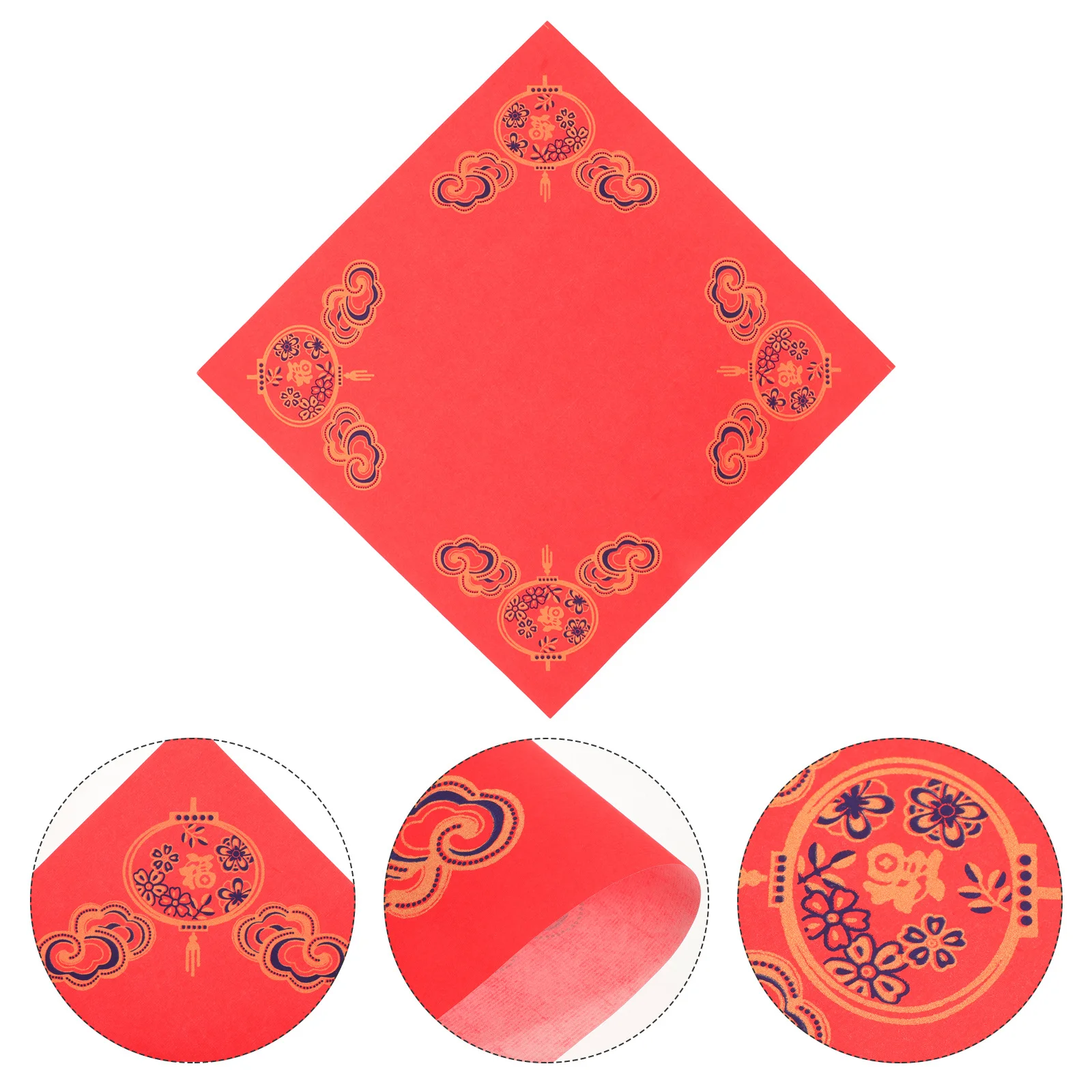 20 Sheets Red Square Fu Paper for Blank Fu Character Writing Spring Festival New Year Calligraphy Party Decoration