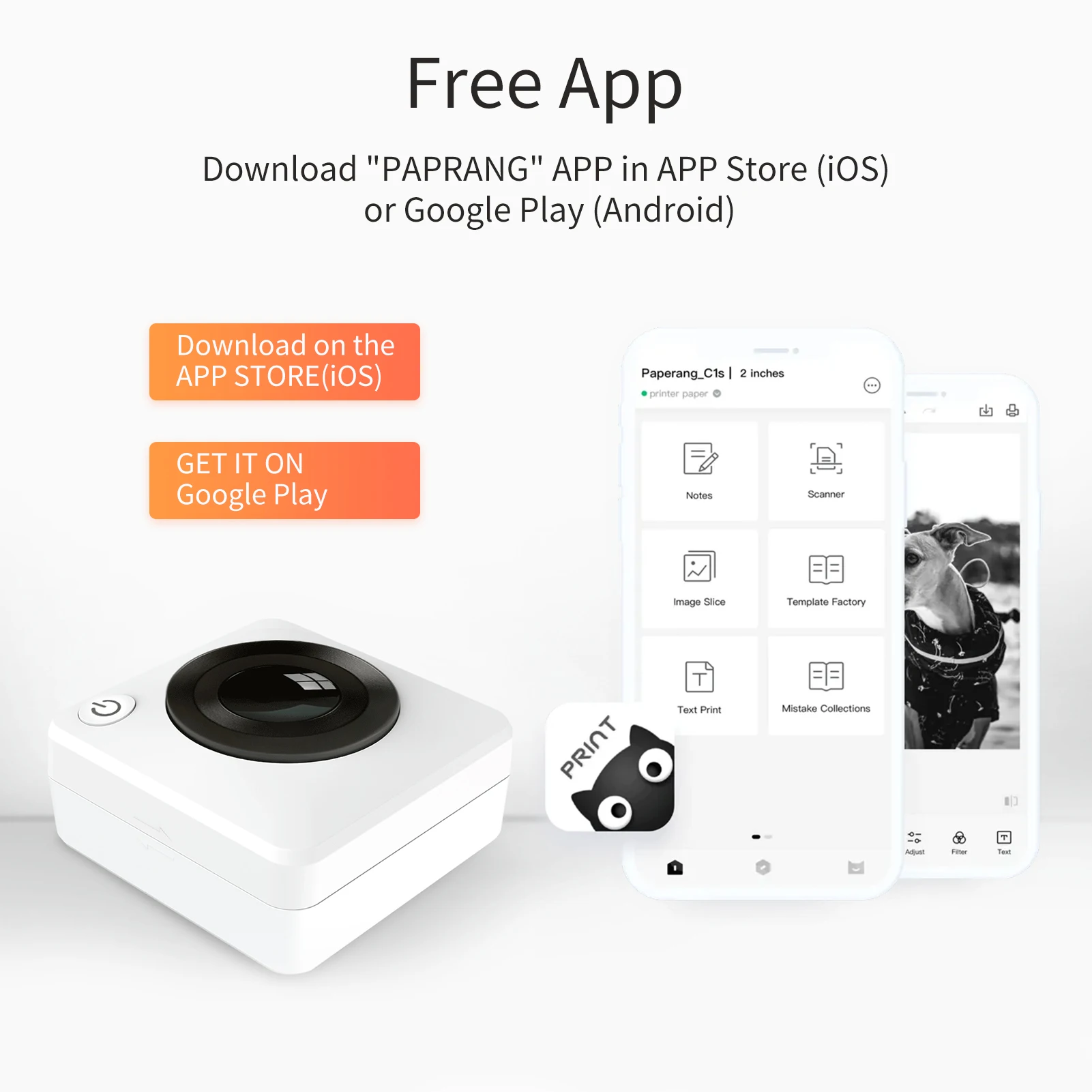 P3  Pocket Photo Printer HD 300dpi Portable Thermal Printing Wireless Connection Compatible with Android iOS