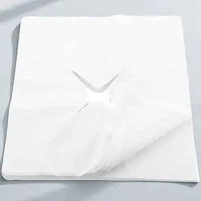 

100pcs Thickened Face Hole Towel Mat Disposable Massage Pillow Cover For Spa Beauty Salon Non-Woven Skin-Friendly Sheet