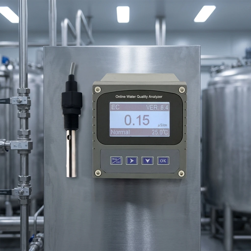High Precision Digital Industrial Online Conductivity Monitor Water Quality Analyzer Measurement Salinity TDS EC Meter