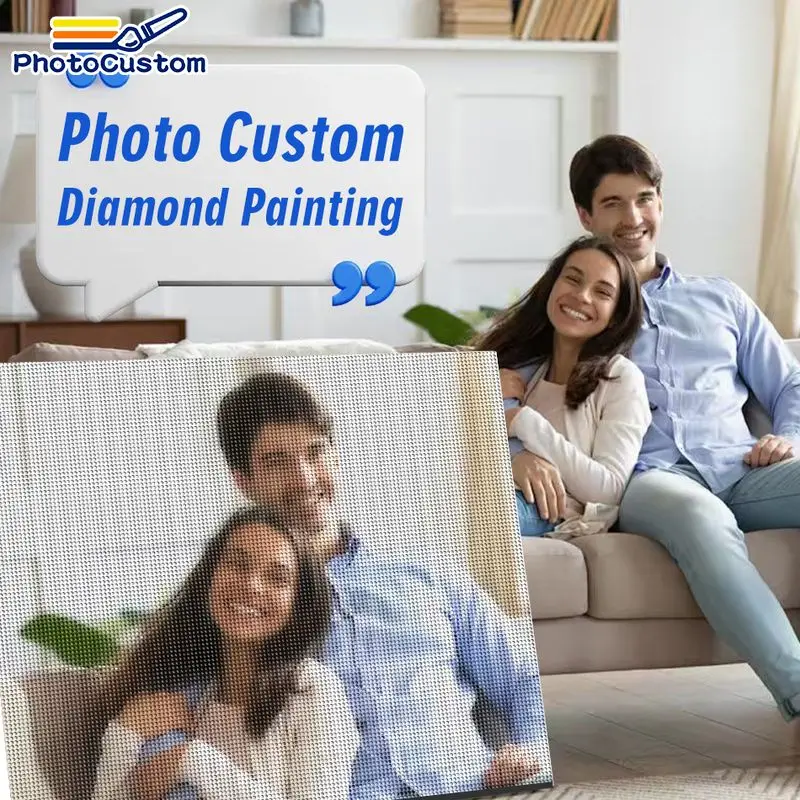 

PhotoCustom Diamond Painting Landscape Family Photos Personalized Portrait Diamond Art Custom Photo Unique Gift Custom Diamond A