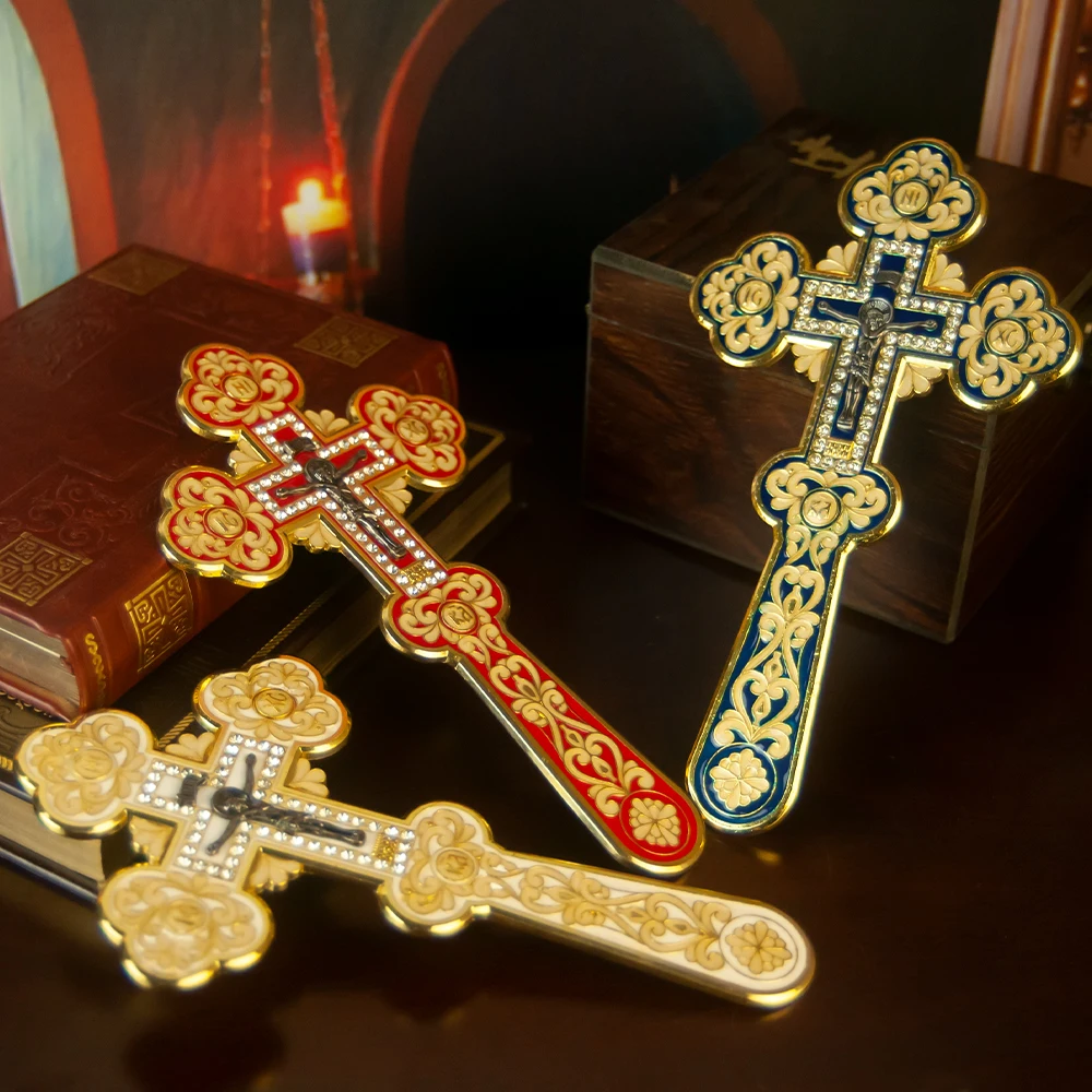 Orthodoxes griechisches Kreuz, Segenskreuz, katholische religiöse Artikel, Kirchendekoration, Brustkreuz – Detail 11