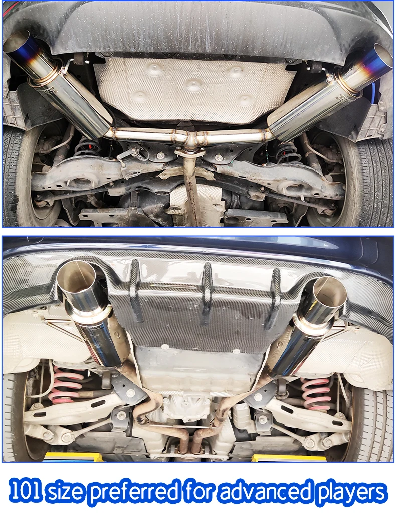 101MM Export HKS Schalldämpfer Auto-Auspuffrohr Modifikation Universelles Gerades Poliertes Edelstahl-Tuning-Auspuffrohr Endrohr – Detail 8