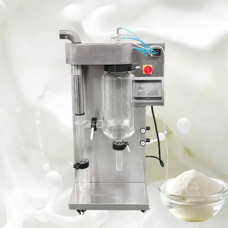 Hotsale Automation Making Milk Egg Fruit Powder Lab Scale Glass Spray Dryer 1.5-2.5L/H Spray Drying Equipment