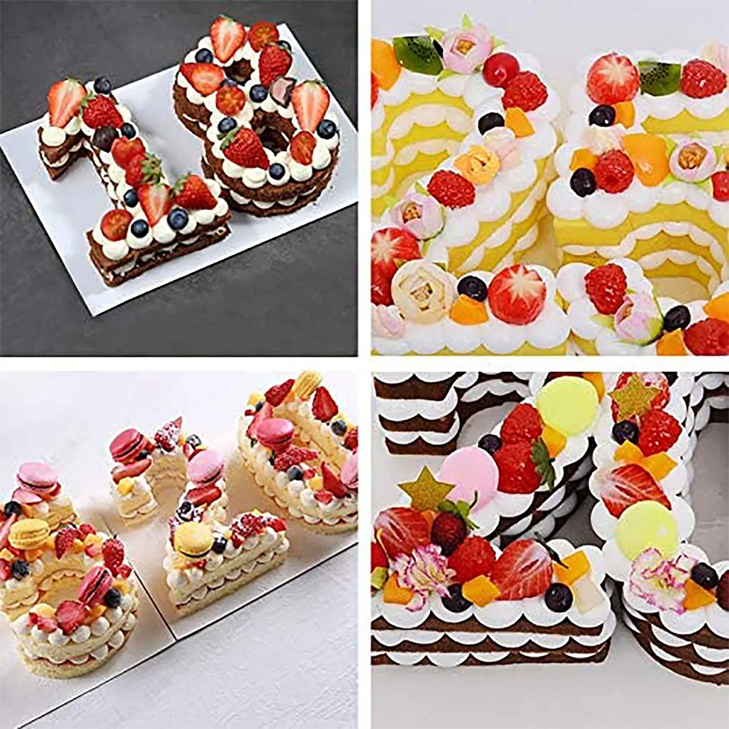 Free Shipping 10 Inch Large Silicone Number Molds 0-9 Arabic Number Cake Mold Baking Mold for Birthday Cake