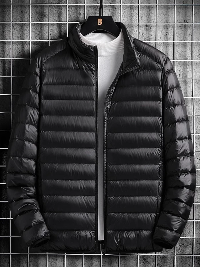 

Lightweight Padded Cotton Jaet for Men 2024 New Winter Hat with Hood Warm Cotton Coat Versatile Lightweight Spring Autumn S...