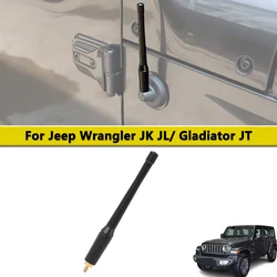 Aluminum 6.29 Inch Antenna For Jeep Wrangler JL 4XE Gladiator JT 2018 2019 2020 2021 2022 2023 AM FM Black Shorter Antenna 1PCS