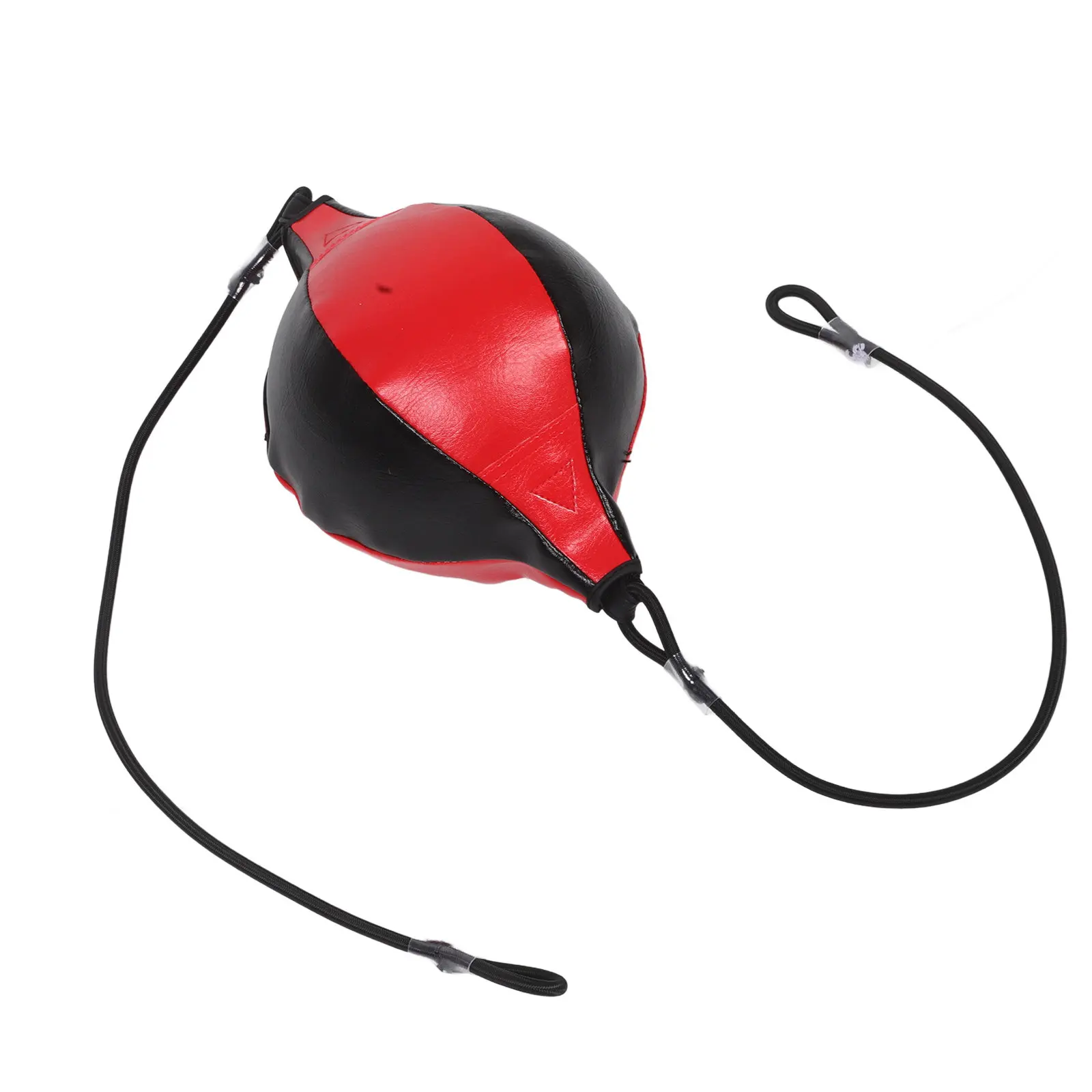 Double End Punching Ball PU Speed Bag Hanging Boxing Training Tool for Reaction Time Agility Hand Eye Coordination Home Gym Use