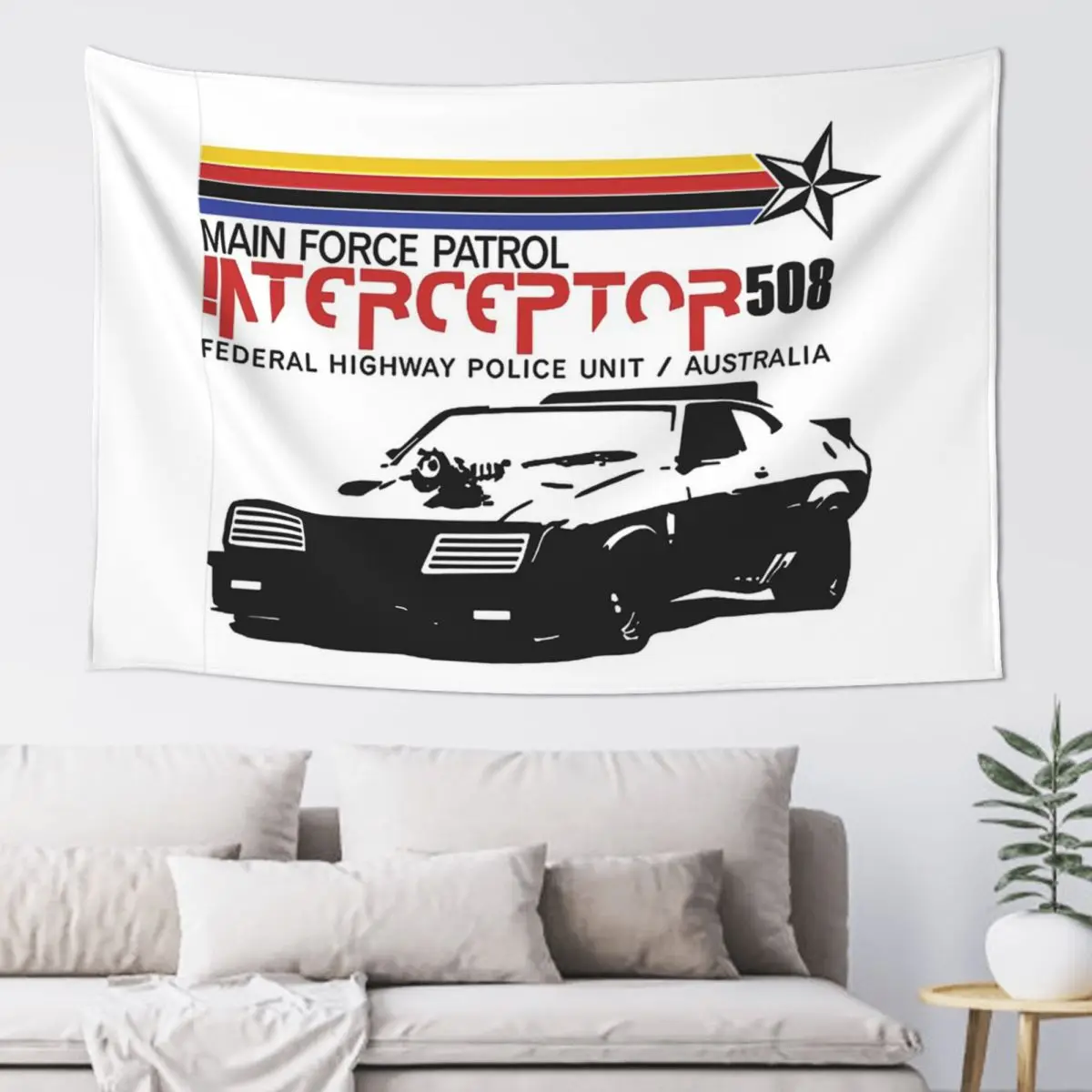 Mad Max The Road Warrior Interceptor 508 Tapestry Funny Wall Hanging Aesthetic Home Decor Tapestries for Living Room Bedroom
