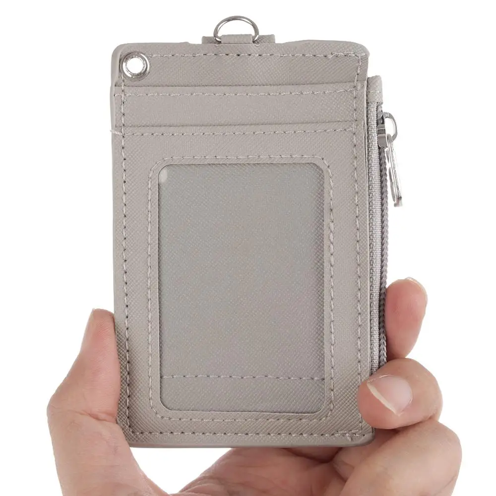 Business Bus Cards Cover Office Work Wallet ID Card Holder Coin Purse Keychain