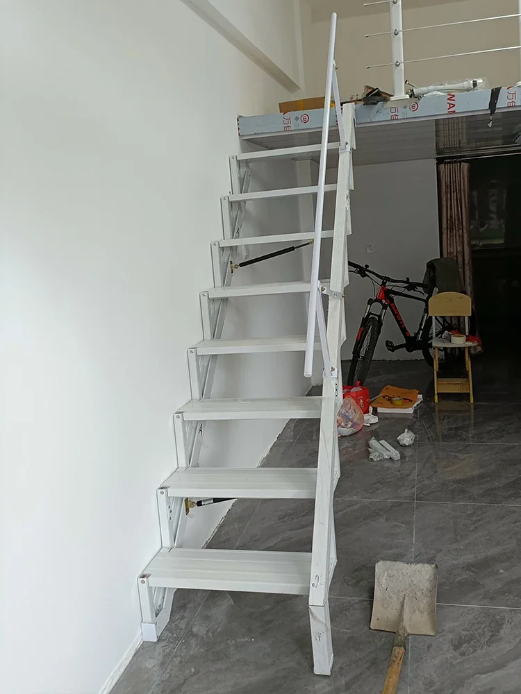 Staircase against the wall folding steps alloy outdoor outdoor folding ladder home pavilion stairs