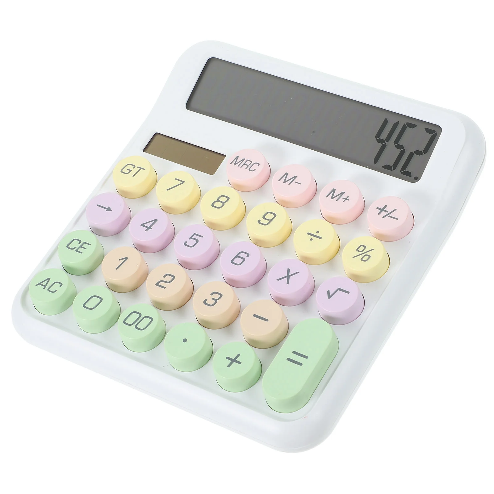 Calculator Pink Keyboard White Cute Desk Accessories Pocket Large Display Office