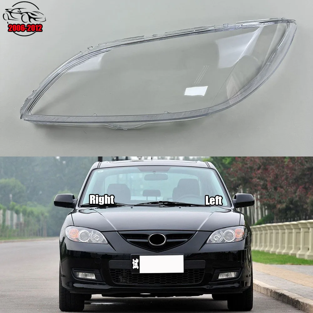 

For Mazda 3 M3 Sedan 2006-2012 Headlamp Transparent Cover Headlight Shell Lampshade Case Plexiglass Replace Original Lens