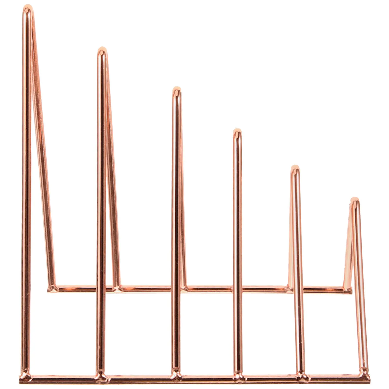1Set Retractable Double-Layer Triangle Metal Book Stand Desktop Organizer Storage Rack for Books Magazines Files