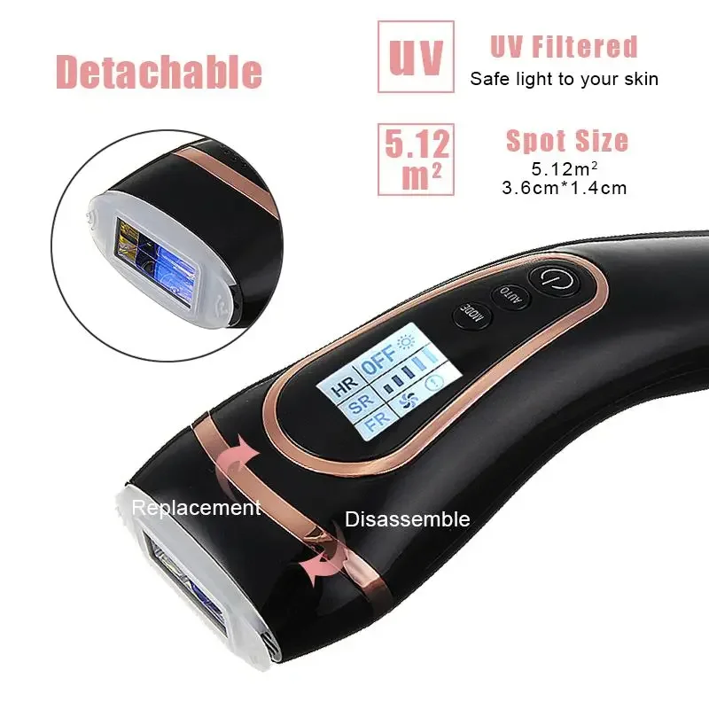 Depiladora láser IPL 3 en 1, máquina de depilación permanente para cara, cuerpo, axila, rejuvenecimiento de la piel, recortadora de Bikini