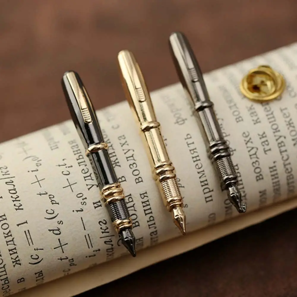 Badge Tie Pocket Button Suit Decoration Brooch Pins Pen Shape Pen Shape Brooch Men Brooches Suit Shirt Brooch Korean Style