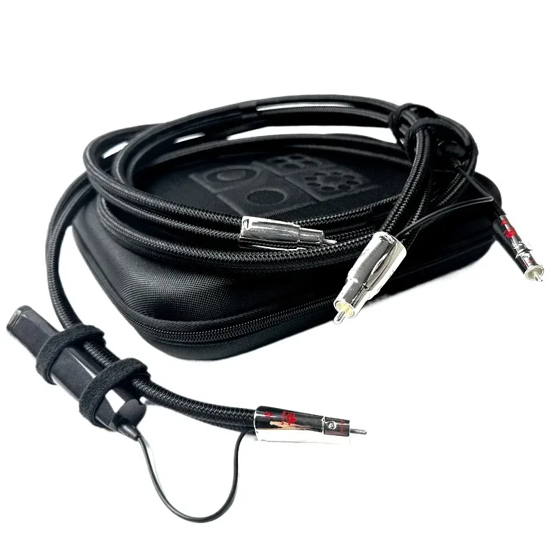 

Hi-end Dragon RCA Cable 2RCA Male To 2RCA Male Signal Line Pure Silver HiFi Audio Interconnect Signal Cable with Packaging Box
