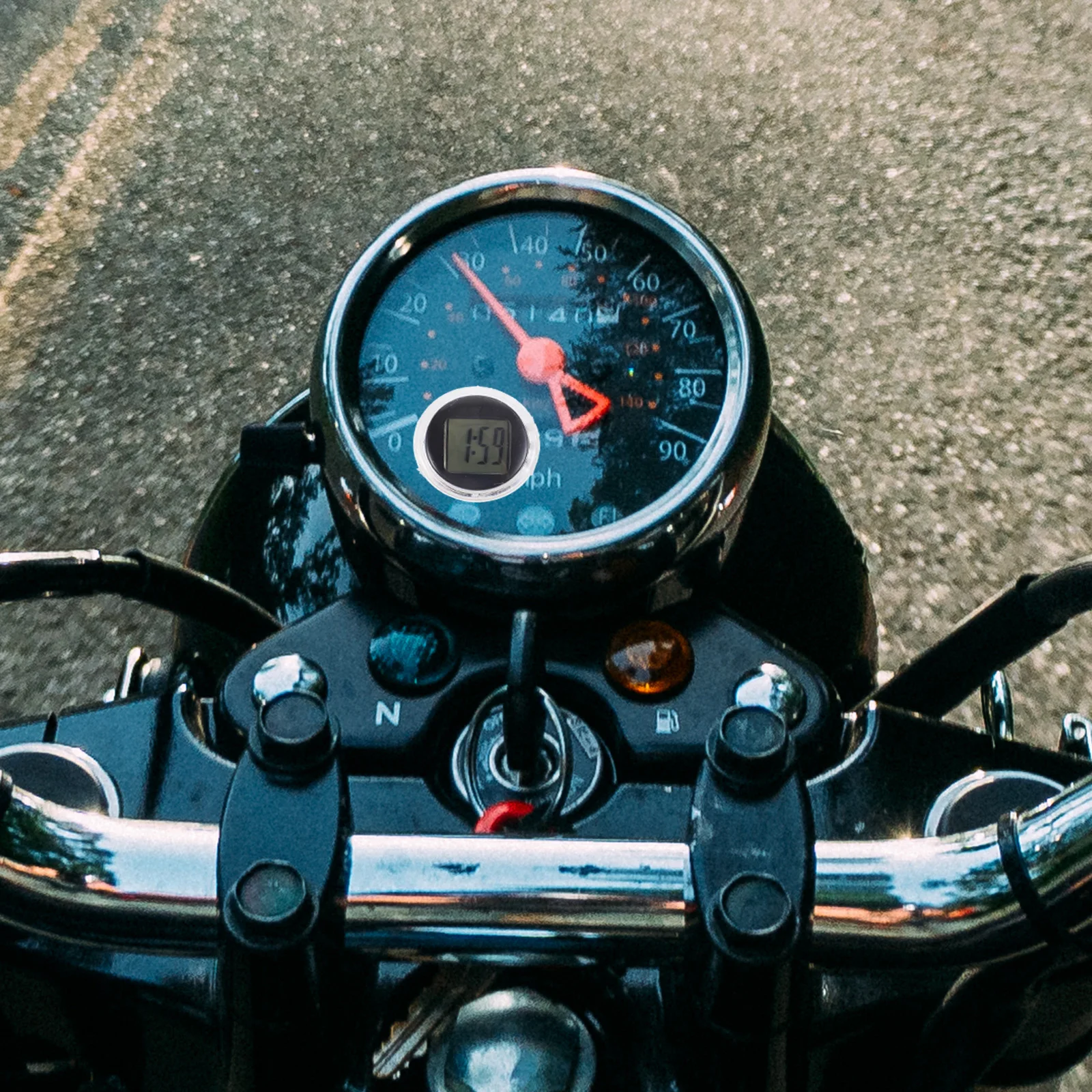 

3pcs Mini Motorcycle Clocks Waterproof Stick-On Digital Clock For Car Auto Vehicle Interior Electronic Clock For Car Accessory