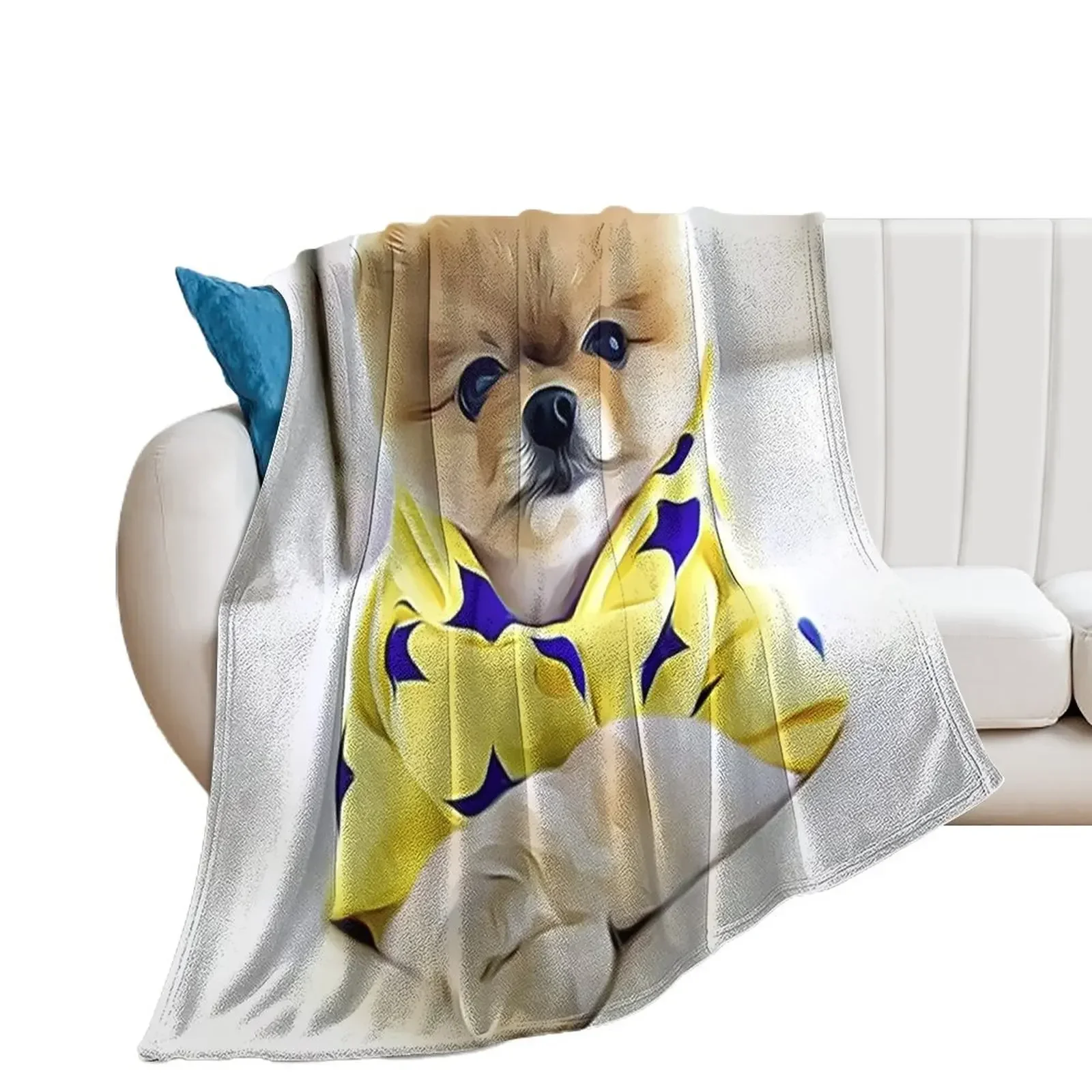 Pomerania Wearing pyjamas Throw Blanket, sofás de decoración, mantas para cama para bebé