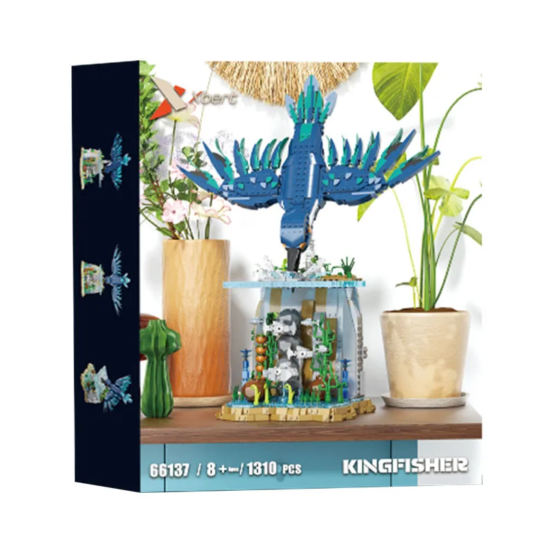 

IN STOCK 66137 MOC Kingfisher Catching Fish Building Blocks Model Birdie Bricks Assembling Kids Toys Christmas Gift Sets