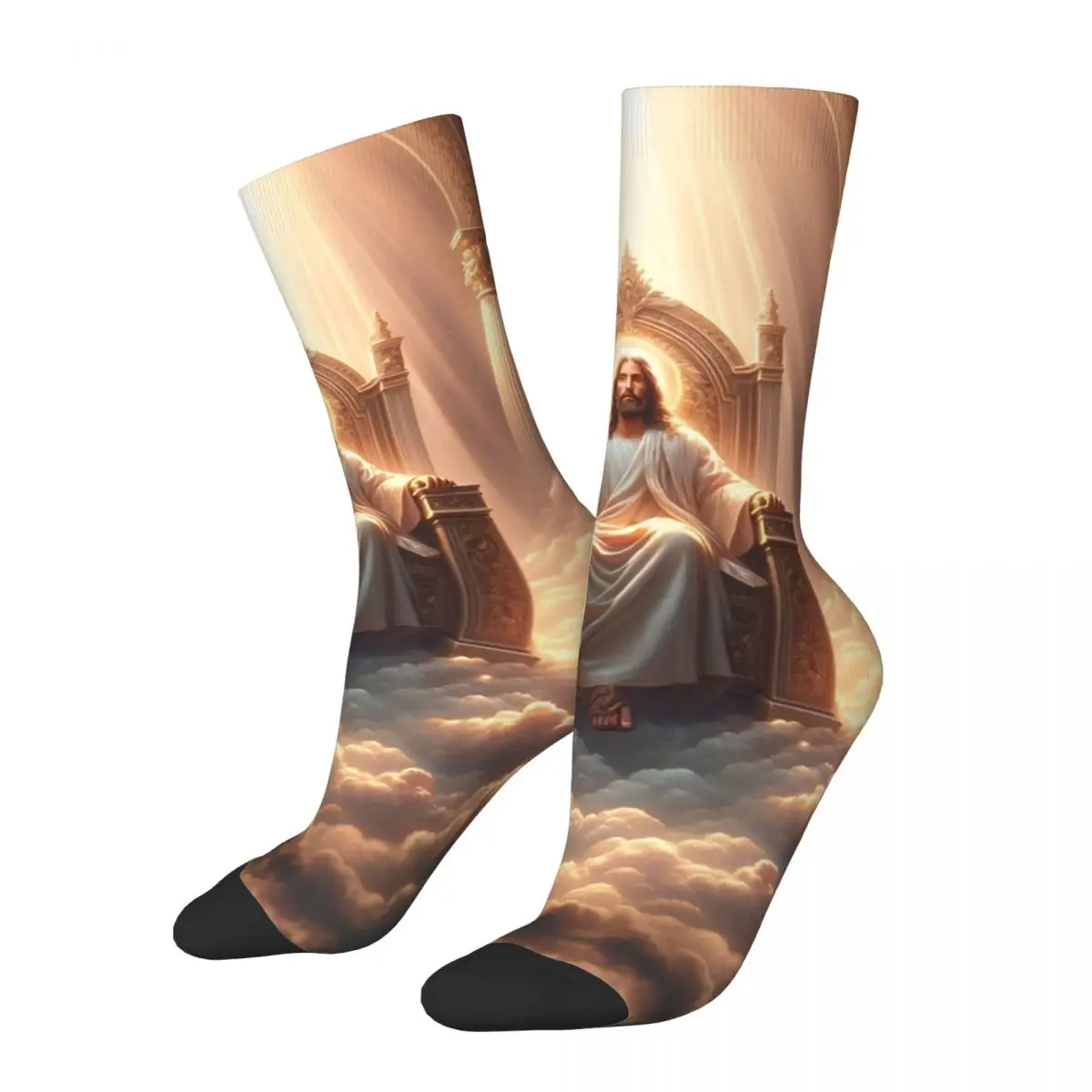 Sacred Heart Of Jesus Christ Catholic Outfits Men Women Socks Cozy Chrisitan Bible Art High Quality Crew Stockings Super Soft