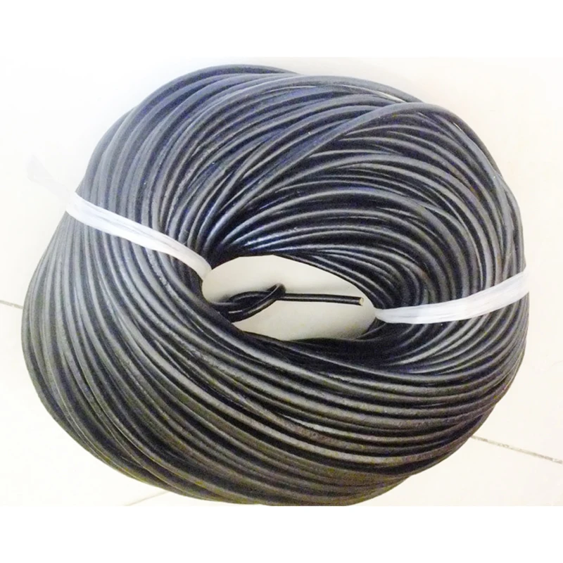 100m  4/5mm  High Quality Genuine Leather Cord Black Necklace Jewelry Accessories