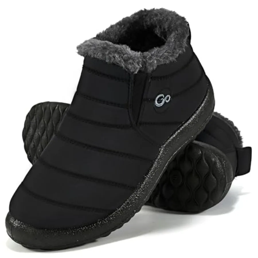 

Snow Boots for Women Winter: Warm Fur Lined Ankle Booties Comfortable Waterproof Slip On Lightweight Womens Boots