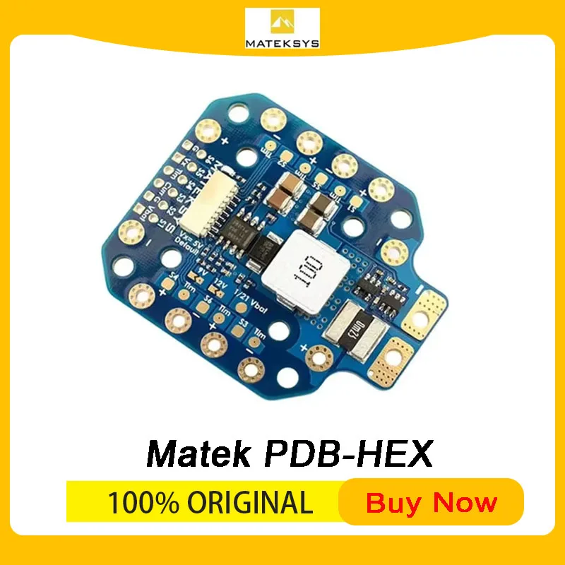 MATEK PDB-HEX 2-12S 5A 5V/9V/12V BEC Power Distribution Board PDB Outputs High Precision Current Sense for FPV Racing Drone