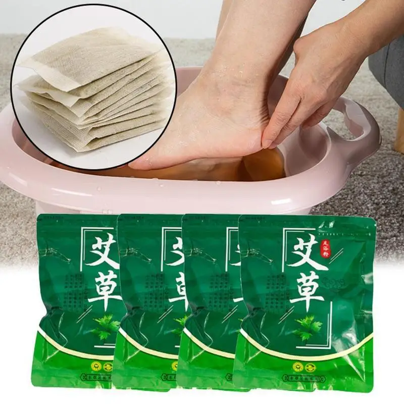 

30Pcs Mugwort Herb Foot Soak Chinese Medicinal Wormwood Foot Bath Herbs Powder Feet Spa Soak Relax Massage