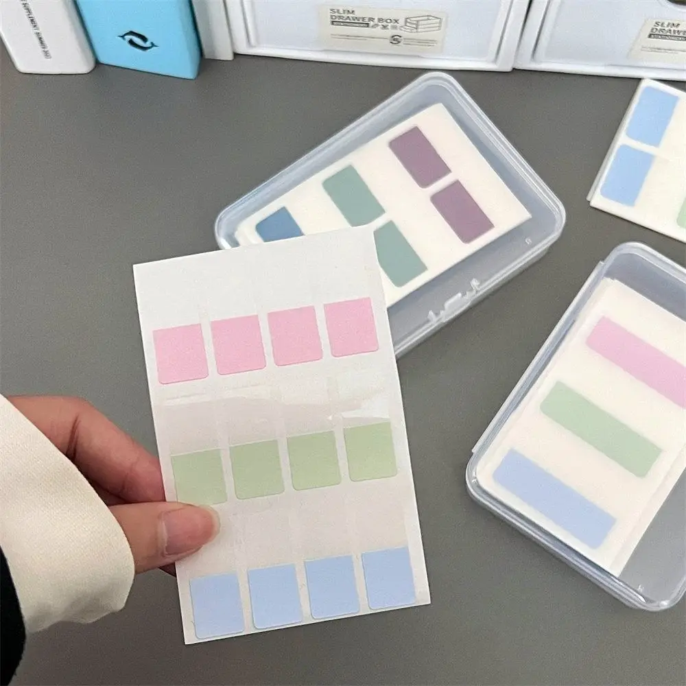 10pcs/lot Multifunctional Memo Pad Self Adhesive Transparent Page Markers Paper Morandi Loose-leaf Note Index Stickers