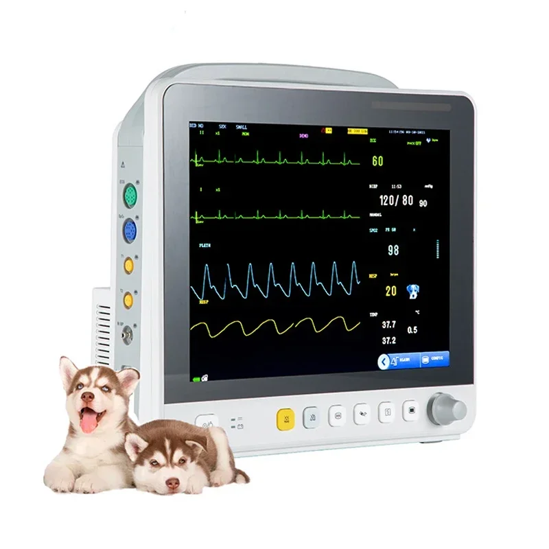 2025.4 12.1inch Portable Vet Multi-parameter Monitor Yonker VE 12 Monitor Veterinary Multi-parameter 8 Monitor Price