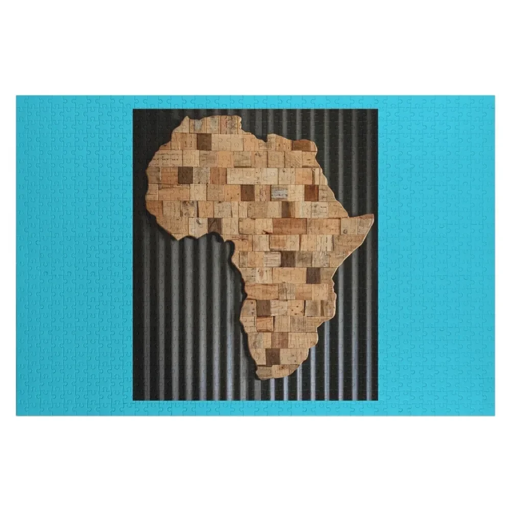 

Continent Africa Map Jigsaw Puzzle Personalized Kids Gifts Wood Animals Puzzle
