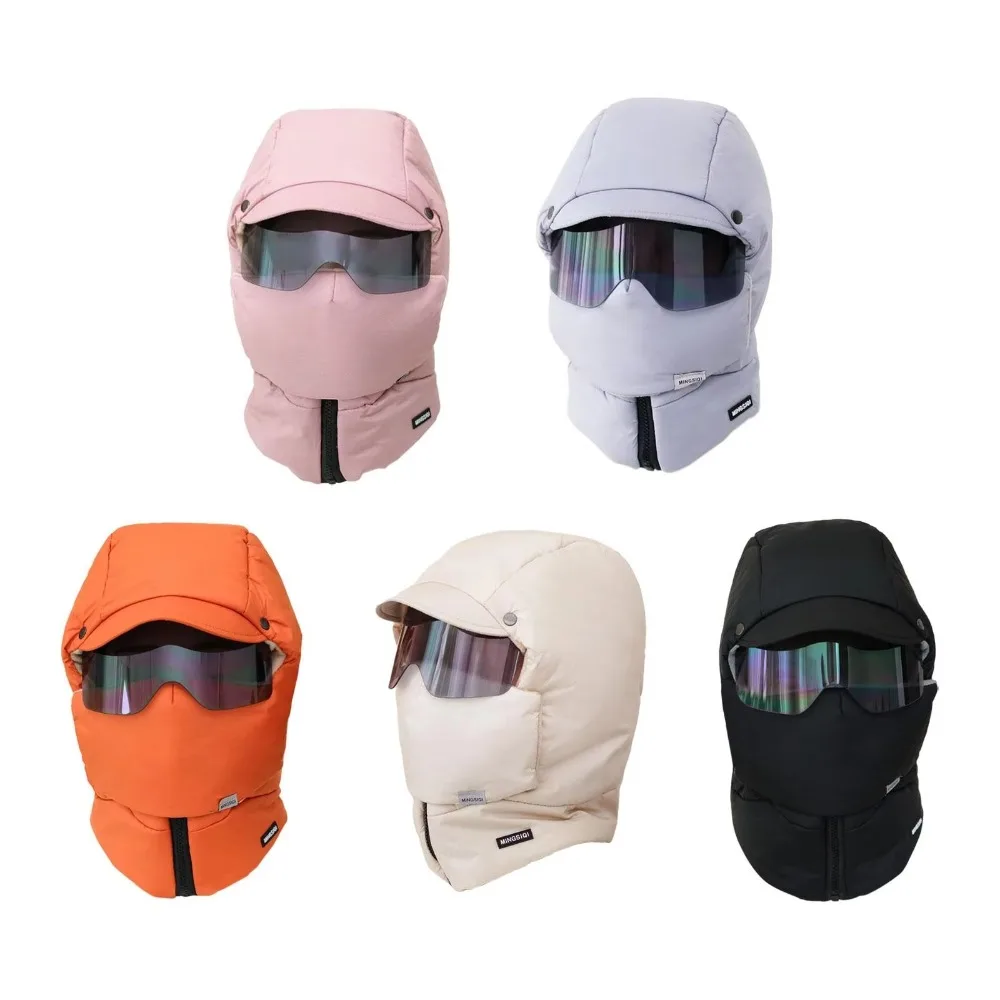 

New Windproof Biking Face Mask Breathable with Glasses Winter Hat Full Cover Warm Winter Neck Protector