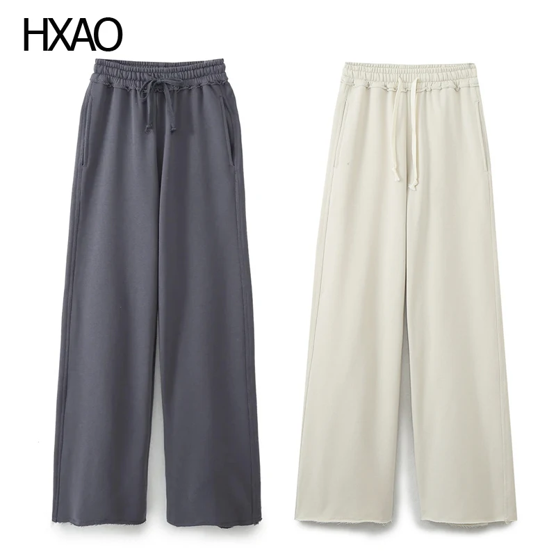 

HXAO Sweatpants Women's Pants Jogger Pants Spring Baggy Pants High Waist Wide Pants Woman Trousers Fashion Slacks Casual Pants