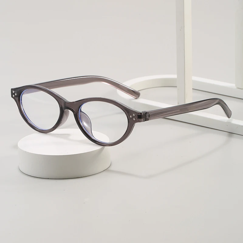Schutzbrille 1/4 stücke Vintage Oval Anti-blaues Licht Gläser Rahmen Frauen Männer Niet Luxus Brillen Trendy Marke brillen