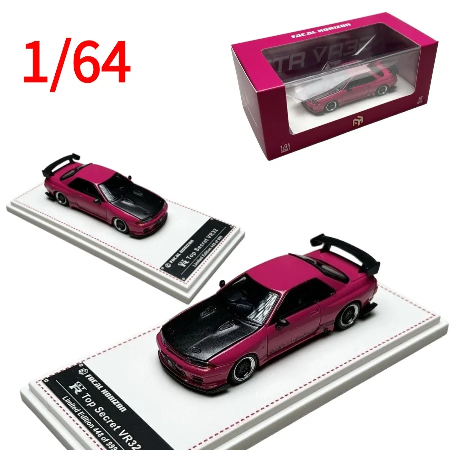 

Коллекционная модель автомобиля Focal64 Diecast 1:64 Nissan Skyline GT-R R32 Top Secret VR32, игрушка-машинка Nissan для мальчиков, подарок