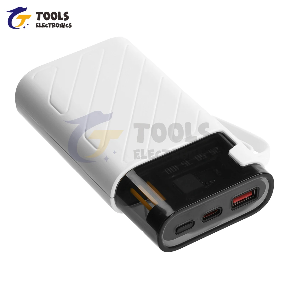 22.5W Power Bank Case No Soldering Camping Light Mobile Power Kit 3x18650 Battery Box with Cable DIY Charging Treasure