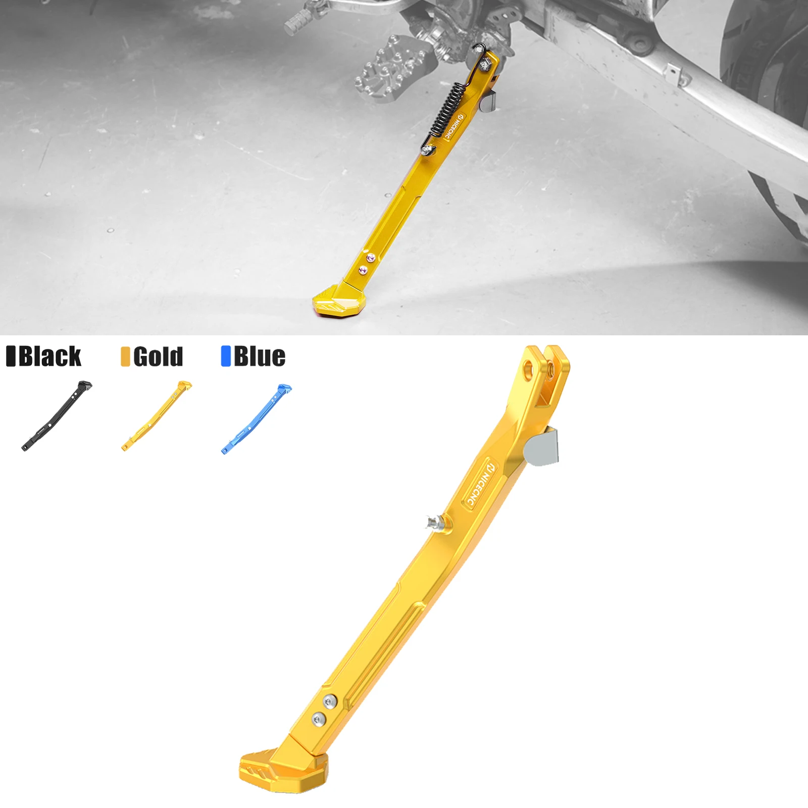 

NICECNC For Suzuki 2000-2024 DR-Z 400SM 400S 400E 400 DRZ400SM DRZ400S DRZ400E DRZ400 Motocross Adjustable Kickstand Side Stand