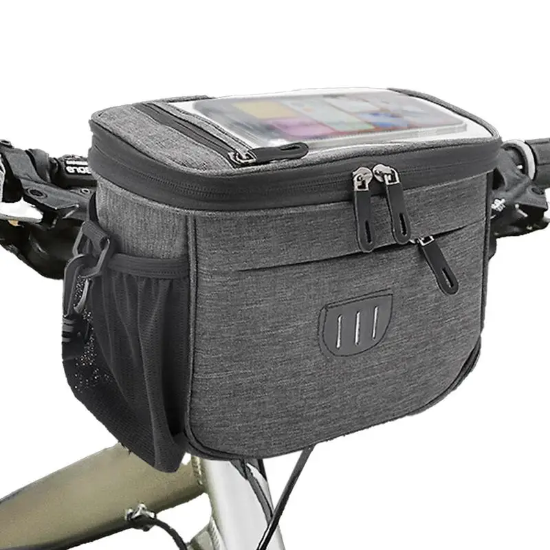 Bike Bag Portable Handlebar Pannier Multi-purpose Large Capacity Backpack Road Cycling Frame Tube Bag With Adjustable Strap