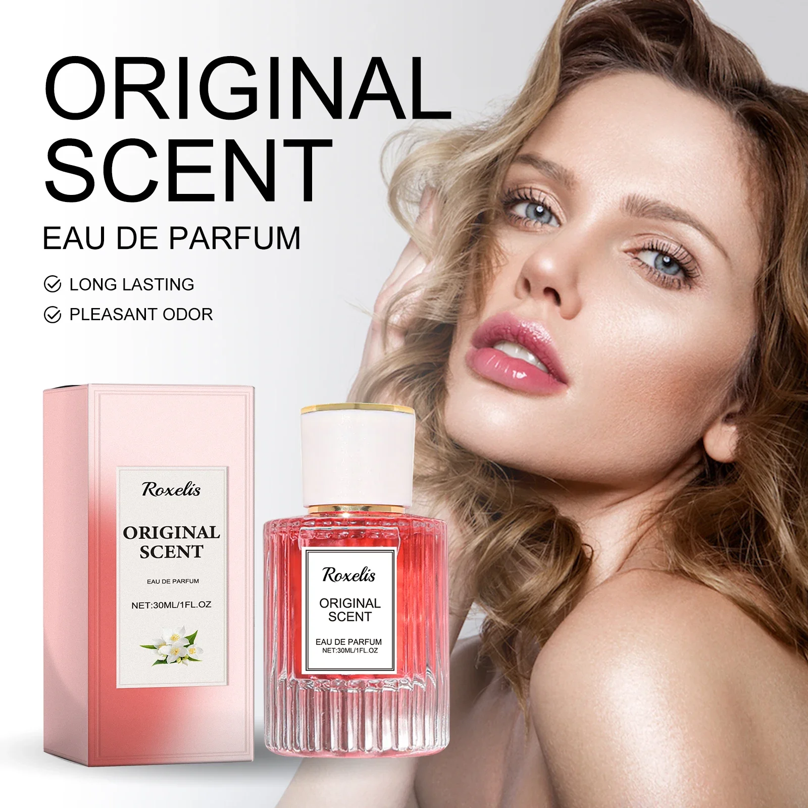 Roxelis Jasmine Women‘s Pheromone Perfume Wrist Ear Neck Natural Lasting Fragrance Exquisite Elegant Feminine Charm Portable