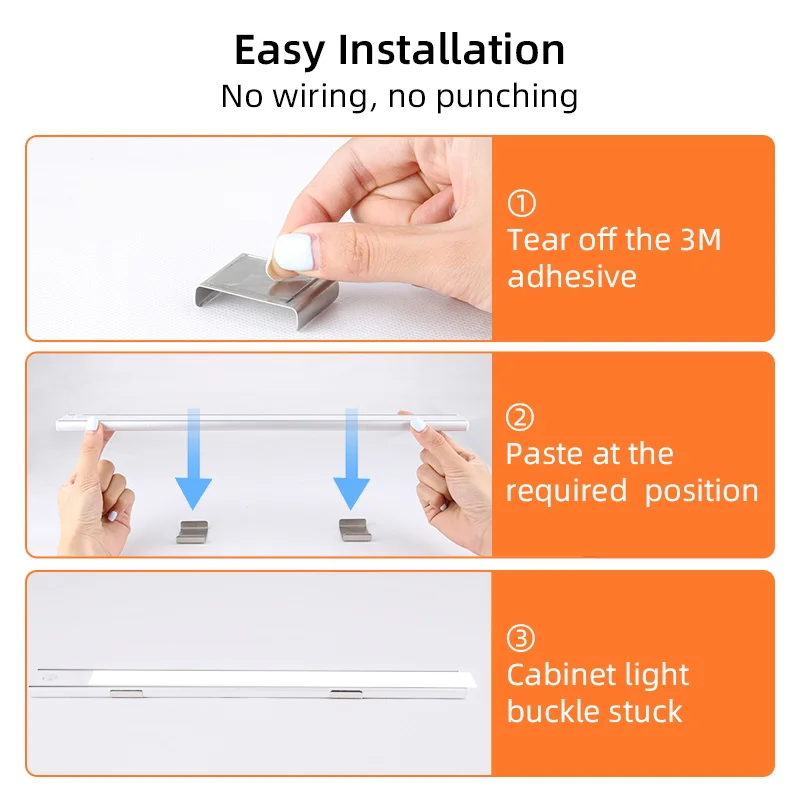 Immagine 6: Luce per Armadio Ricaricabile con Sensore di Movimento LED Wireless USB Ultra Sottile Illuminazione Notturna per Armadio 20cm/30cm/40cm/60cm