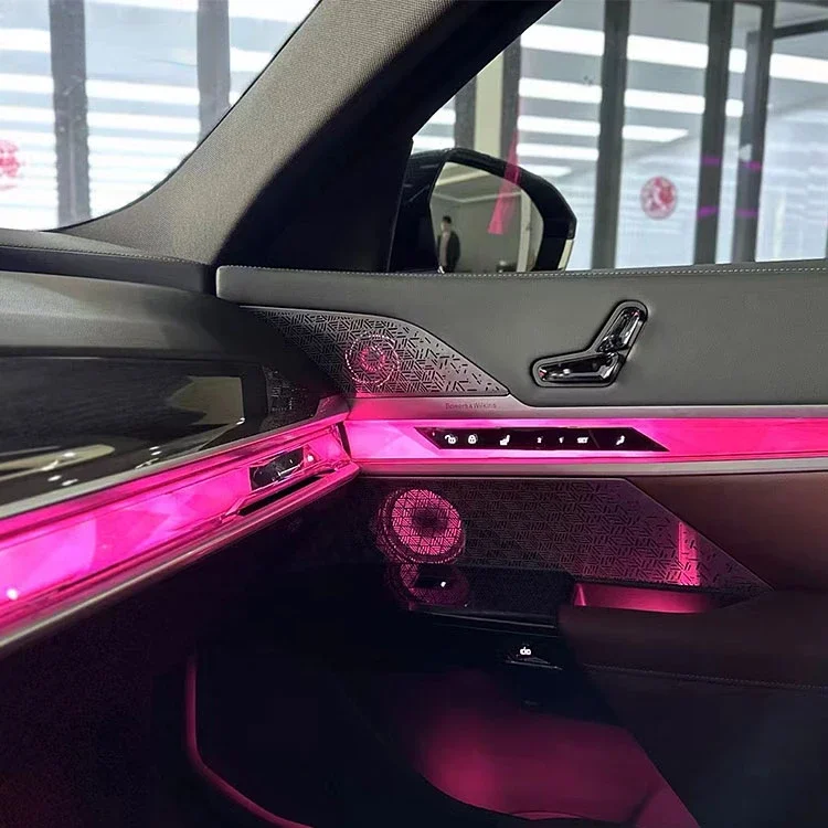 64 Colors LED Interior G12 Cover Speaker For BMW 7 Series Upgrade Interior Kit Car Inside Atmosphere Light