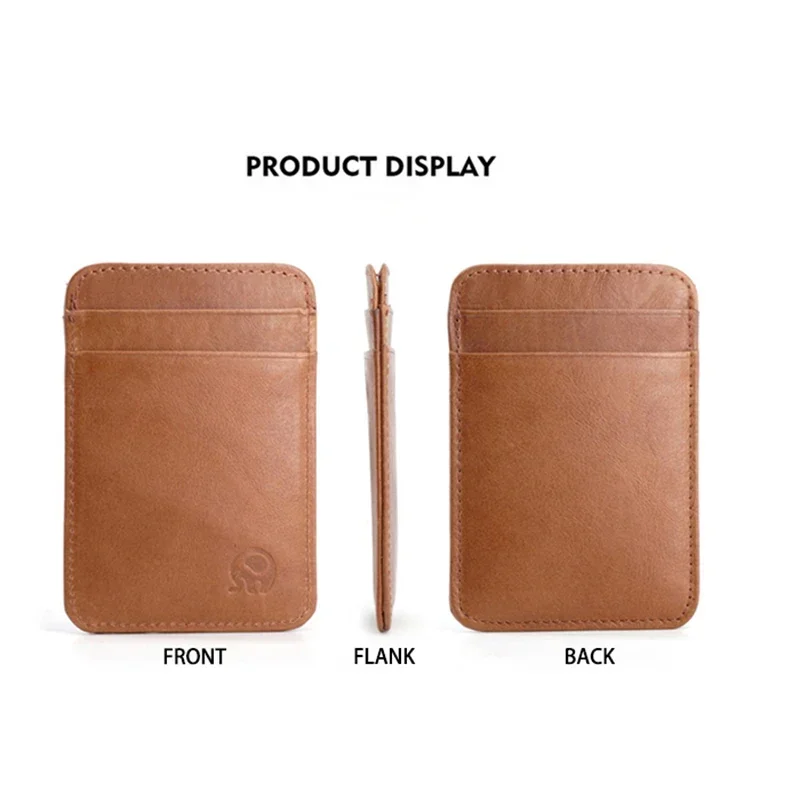 Men\'s Cardholder Wallet	Luxury Designer Genuine Leather Credit Card Holder Portable Small Purses for Women Cards Case