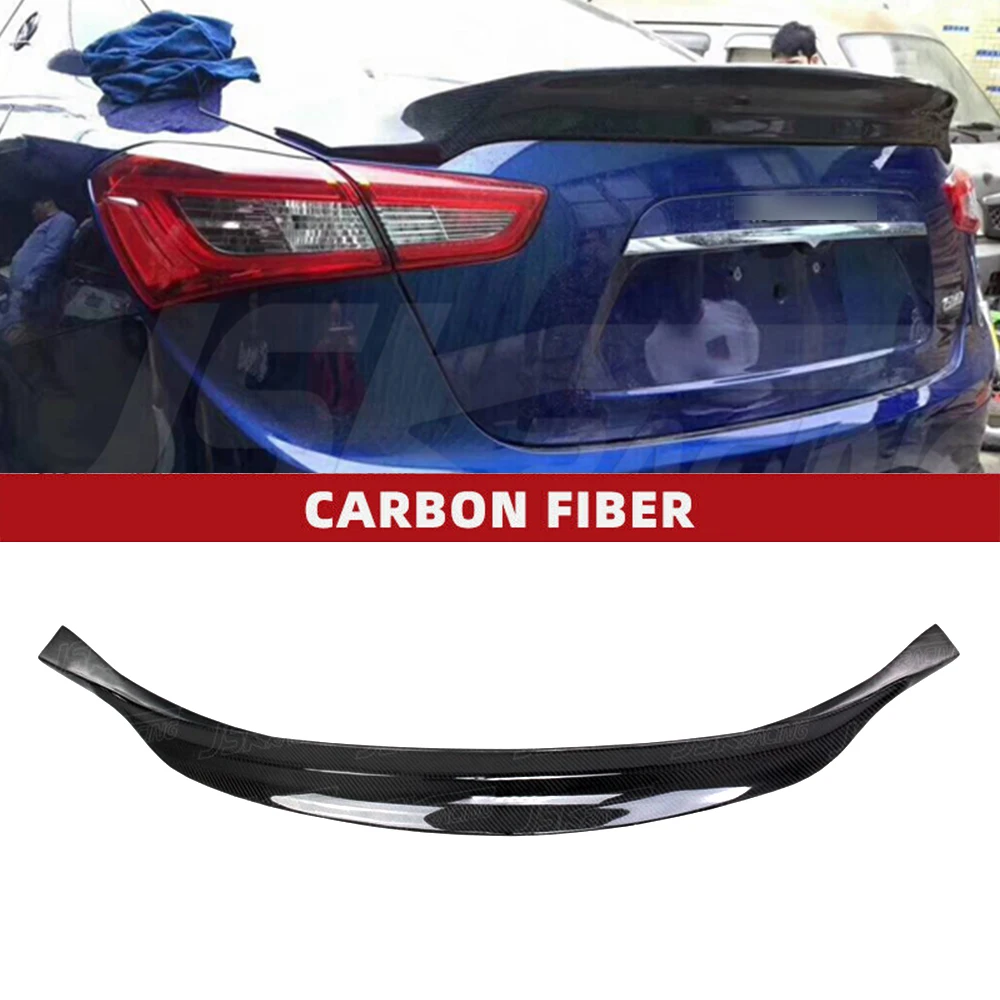 For Maserati Ghibli Ppm 500 2014-2016 Asp Style Carbon Fiber Rear Spoiler