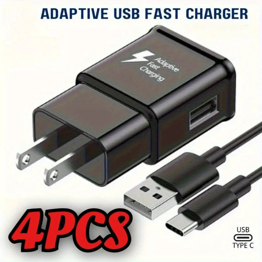 

4pcs Fast Charger USB C Cable Phone for Samsung for Galaxy S21/ S21+/ S21 Ultra/ S20/ S10+/ S10e/ S9/ S8 Android