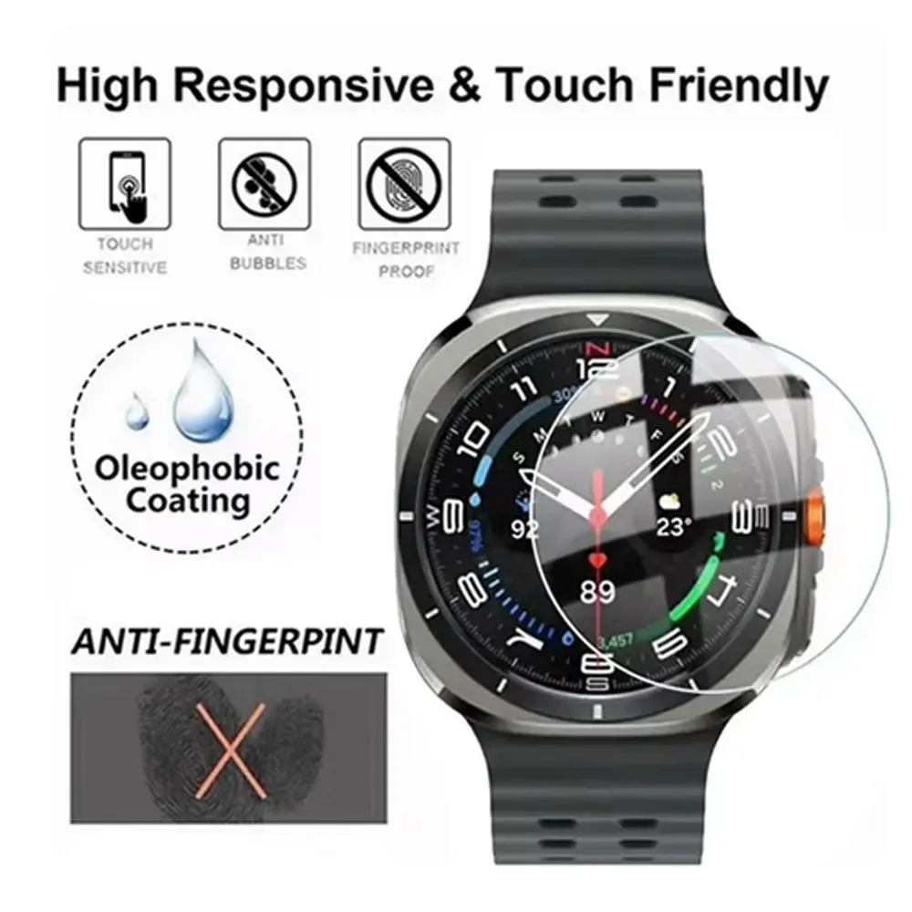 Защитная пленка из закаленного стекла 2,5D для Samsung Galaxy Watch 3 4 5 6 7 FE Ultra 47 40 44 41 45 42 46 43 47 мм