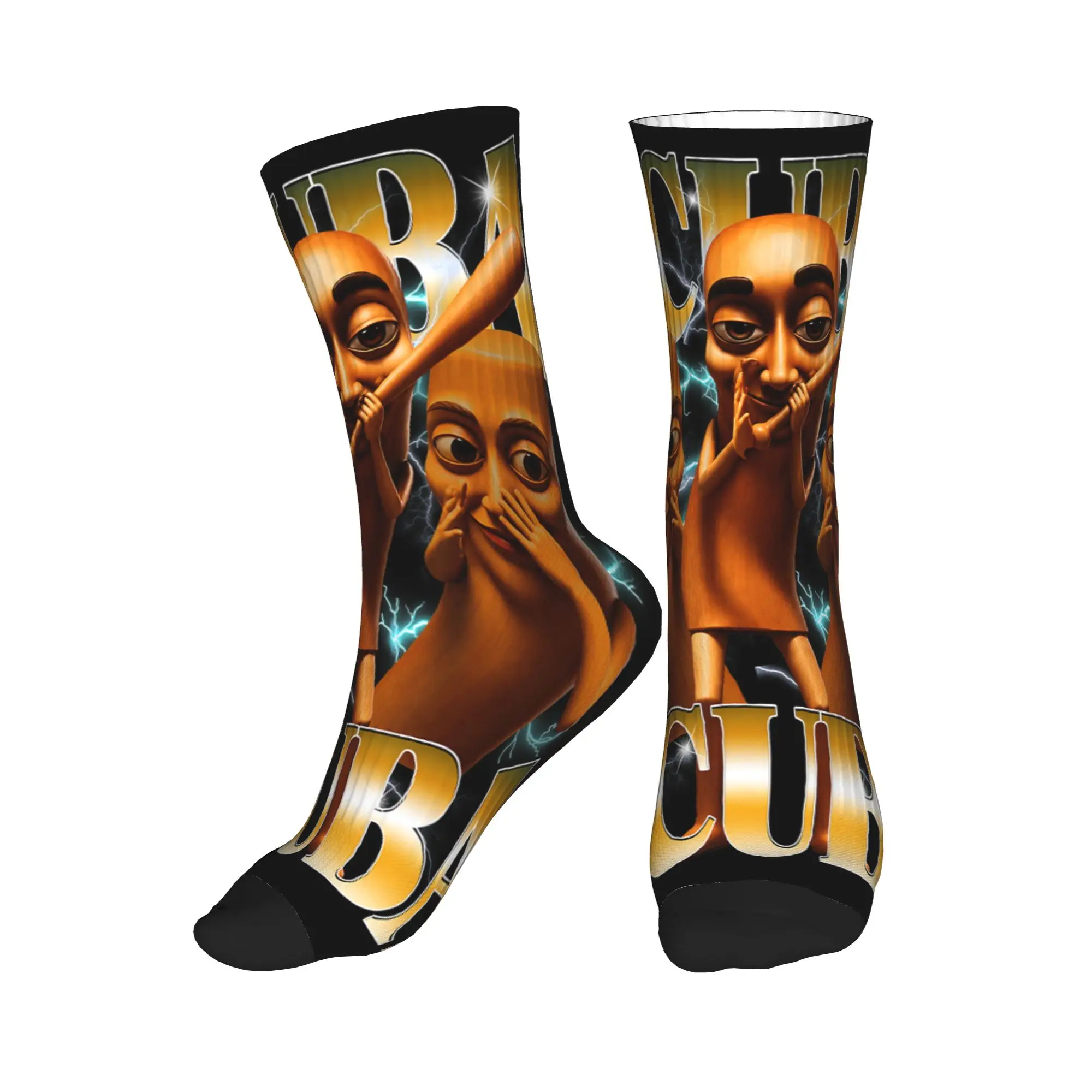 Scuba Tung Tung Sahur Stupid Dance Y2K Brainrot Meme Stockings  Men Socks Funny Socks Autumn Running Sports Anti Graphic Socks
