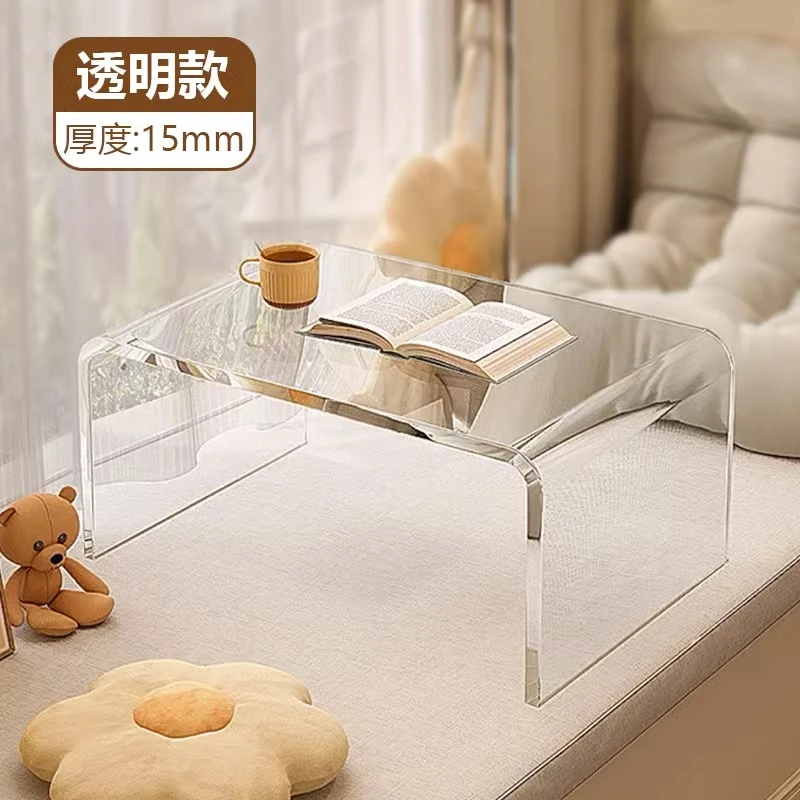 

Suspension light luxury high-end sense, Internet celebrity side few, cream wind master bedroom balcony, bay window small table